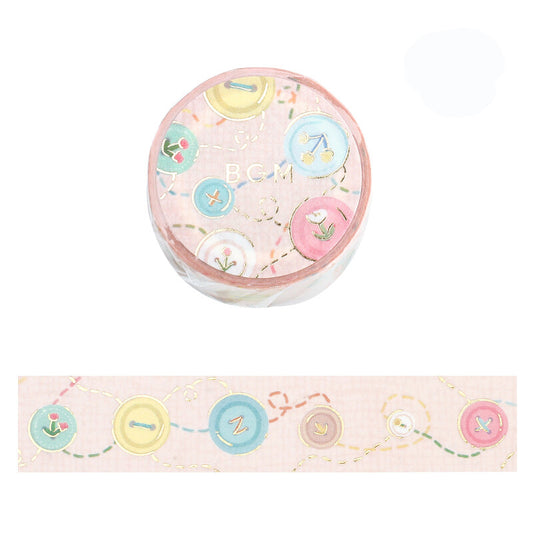 BGM Washi Tape - Life - Colorful Buttons