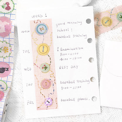 BGM Washi Tape - LIFE - Calla Lily Buttons
