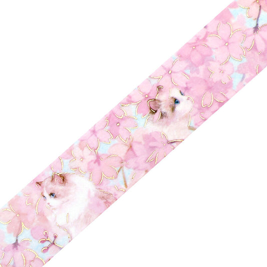 BGM Washi Tape - Flowers and Cats - Blossom