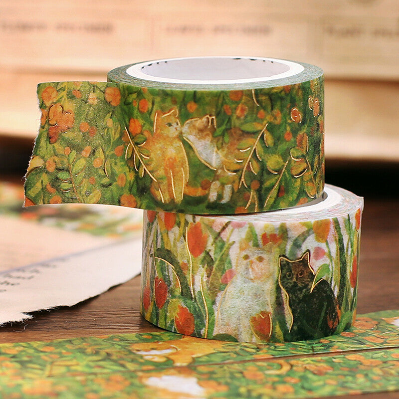 BGM Washi Tape - Flowers and Cats - Find Me