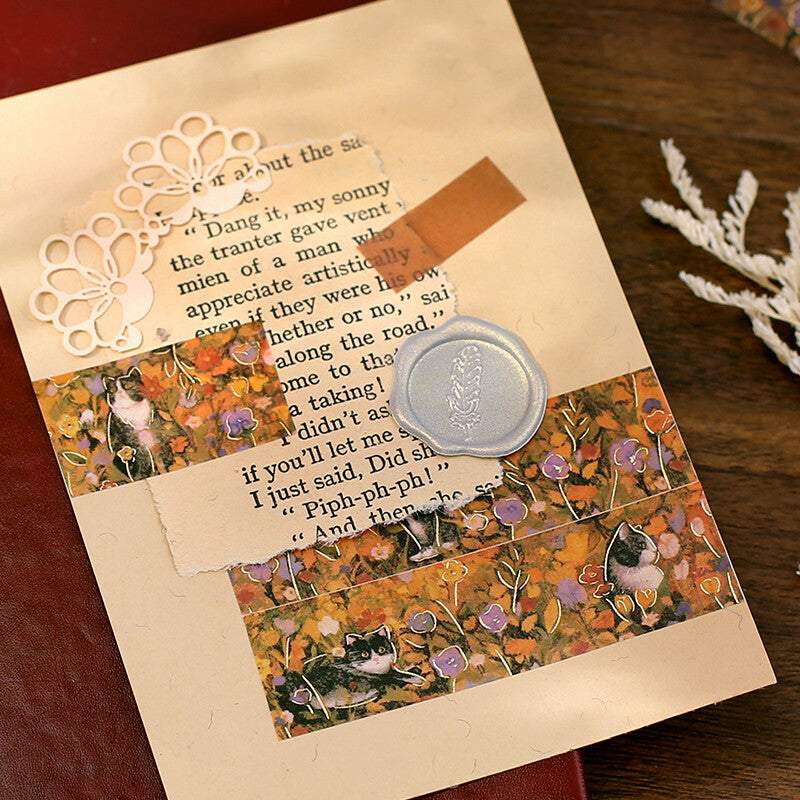 BGM Washi Tape - Flowers and Cats - Hachiware Cat