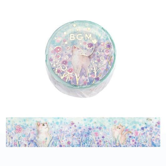 BGM Washi Tape - Flowers and Cats - Small Friends
