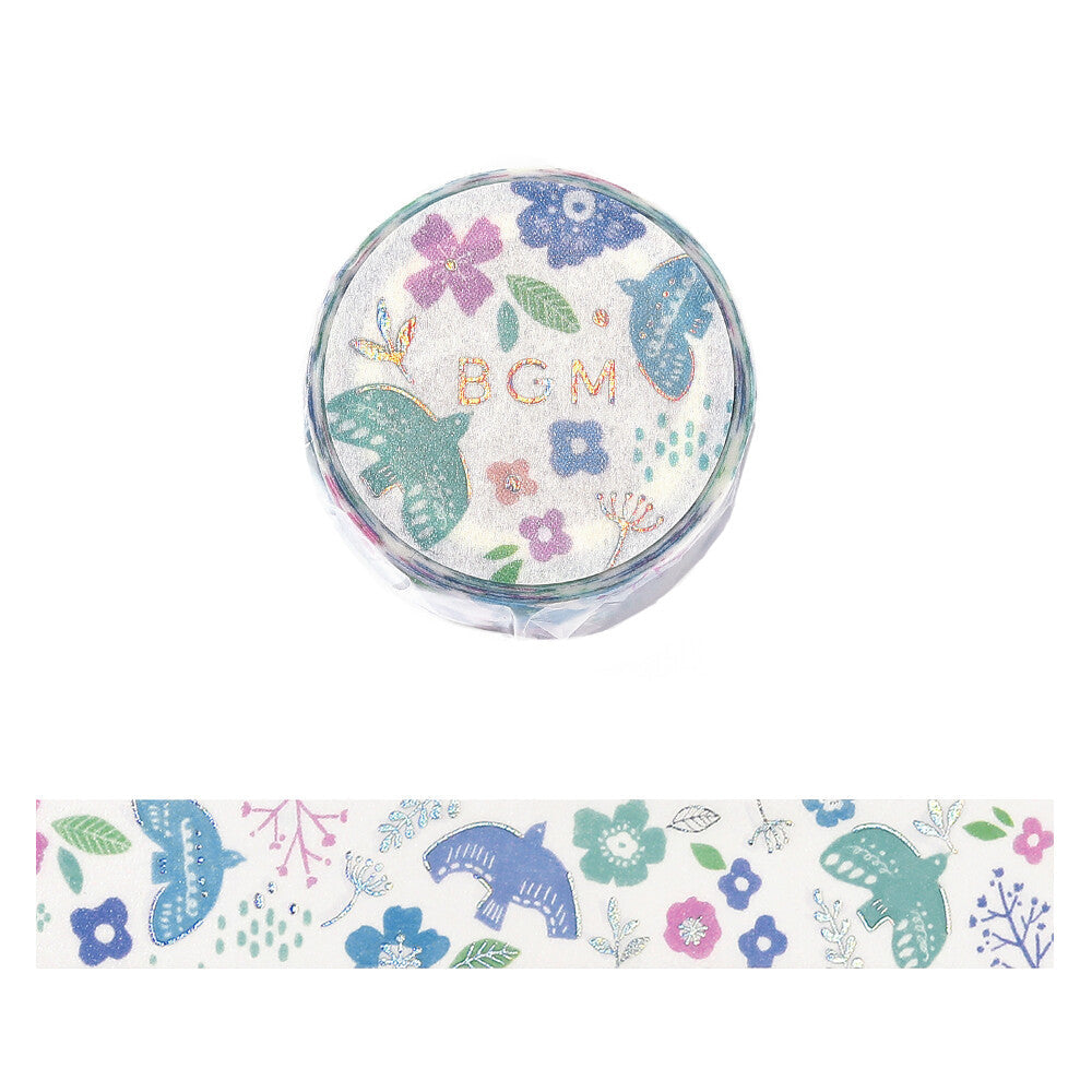 BGM Washi Tape - Nordic Forest - Bird Song