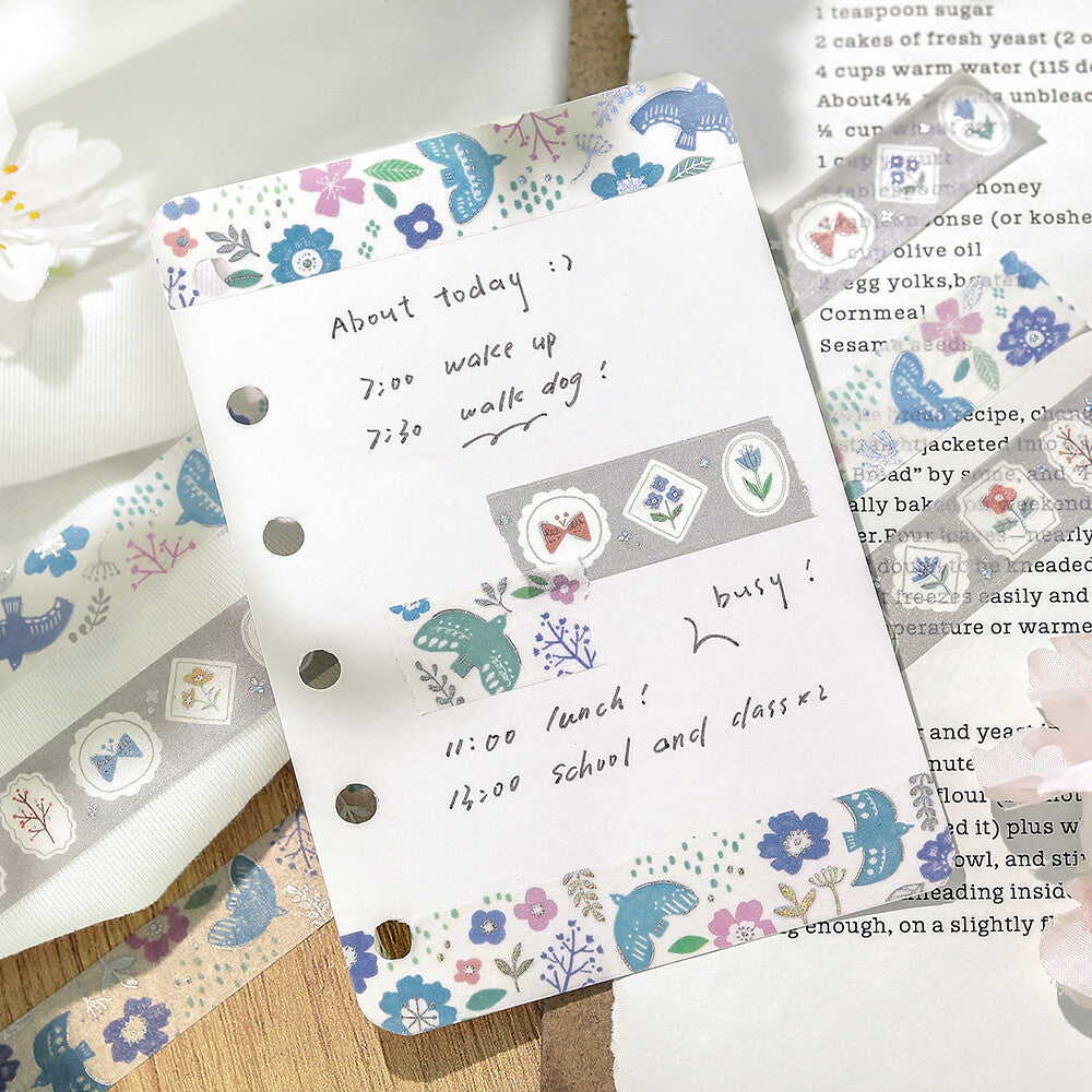 BGM Washi Tape - Nordic Forest - Bird Song