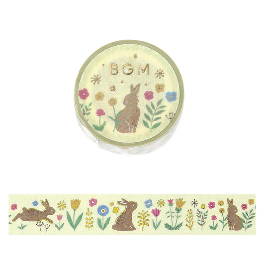 BGM Washi Tape - Nordic Forest - Flowers and Rabbits