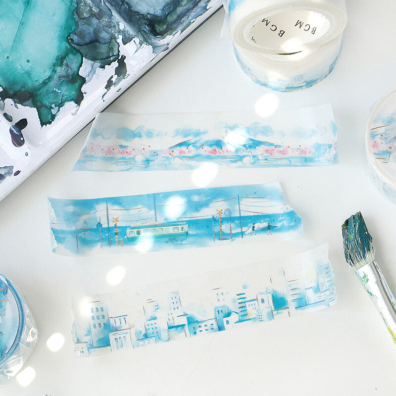 BGM Washi Tape - Watercolor Town - Coastal