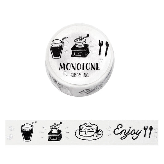 BGM Washi Tape - Monotone Series - Cafe