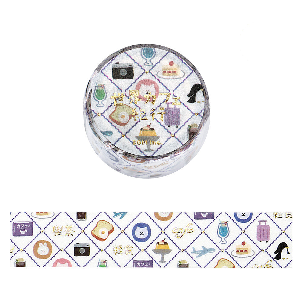 BGM Washi Tape - World Cafe Travelogue Series - Mini Pattern