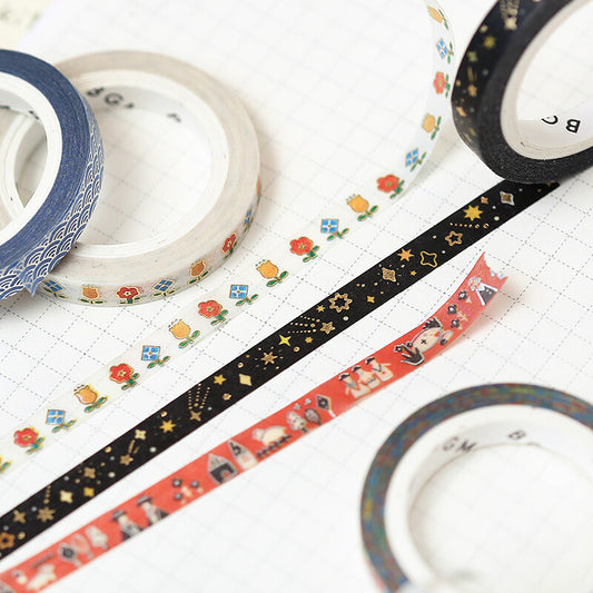 BGM Slim Washi Tape - Stardust
