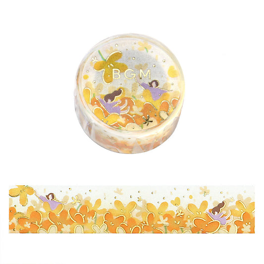 BGM Washi Tape - Flower Story - Flower Snowstorm