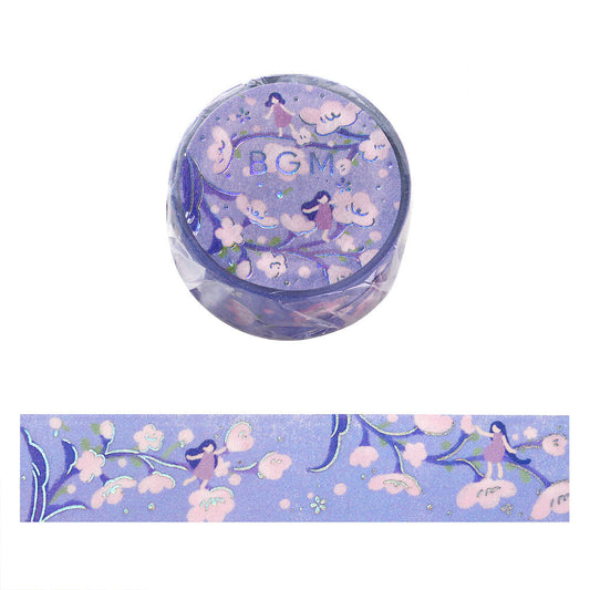 BGM Washi Tape - Flower Story - Light Purple