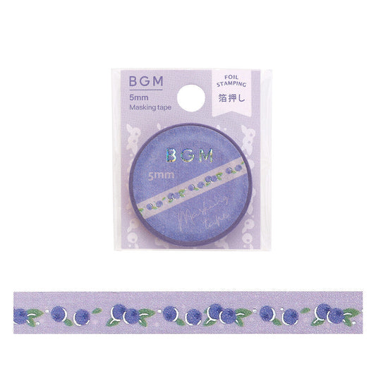 BGM Slim Washi Tape - Blueberry