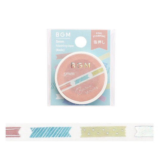 BGM Slim Washi Tape - Ribbon Index