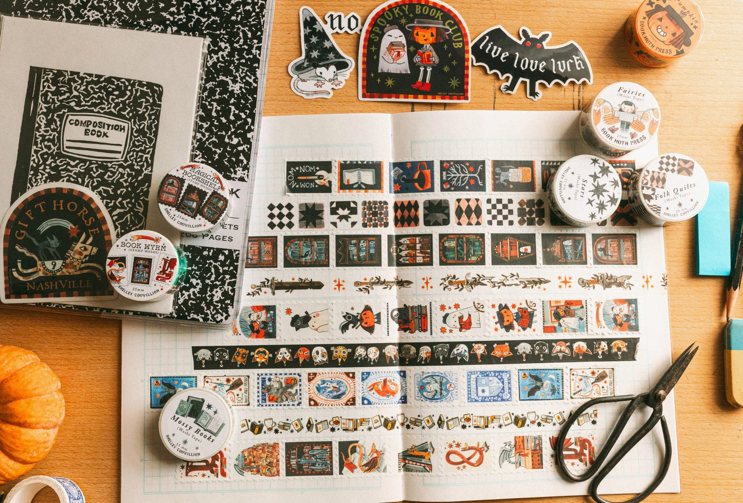 Book Moth Press - Washi Tape - Swans In The Night