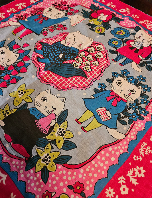 Yumi Kitagishi - Teary Cat Bandana - Pink