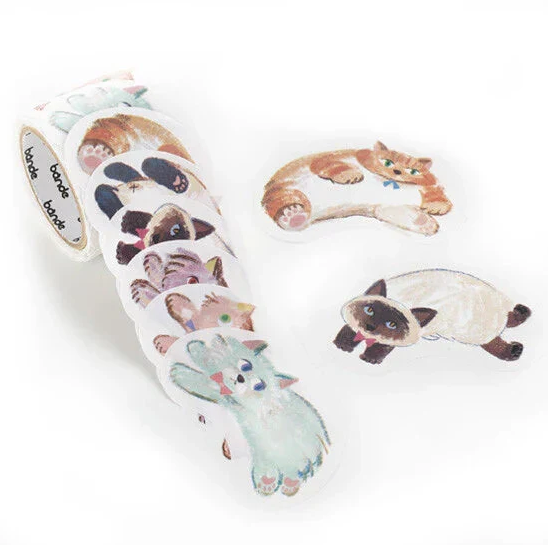 Bande - Writable Sticker Roll - Running Cat