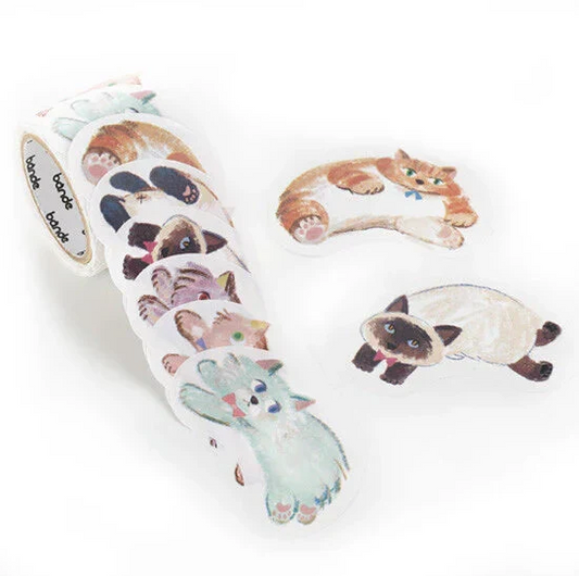 Bande - Writable Sticker Roll - Running Cat
