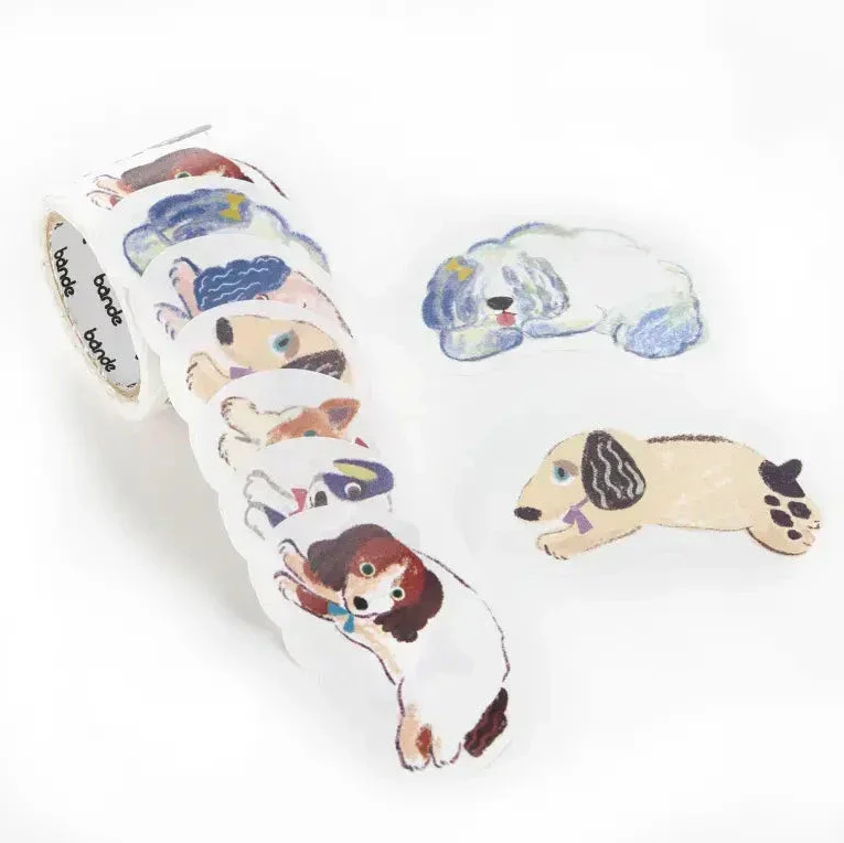 Bande - Writable Sticker Roll - Running Dog