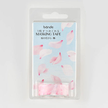 Bande Washi Tape Sticker Roll - Dancing Cherry Blossom Petals