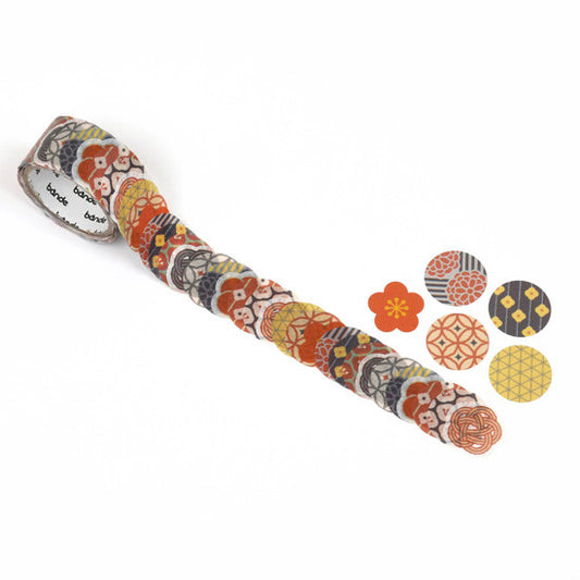 Bande Washi Tape Sticker Roll - Japanese Pattern - Plum Blossom