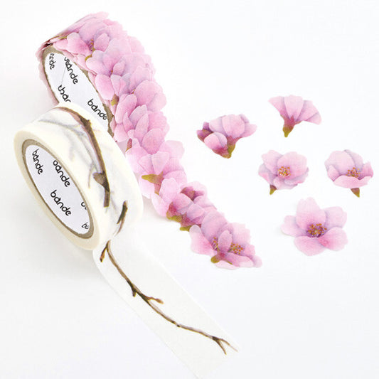 Bande Washi Tape Sticker Roll - Kawazu Cherry Tree (Sakura)