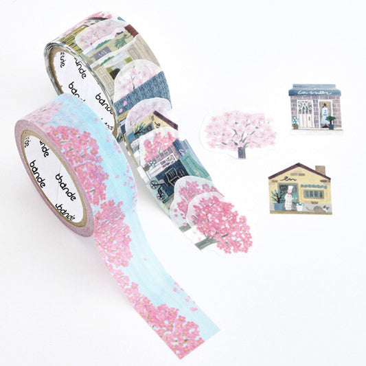 Bande Washi Tape Sticker Roll - Sakura Road