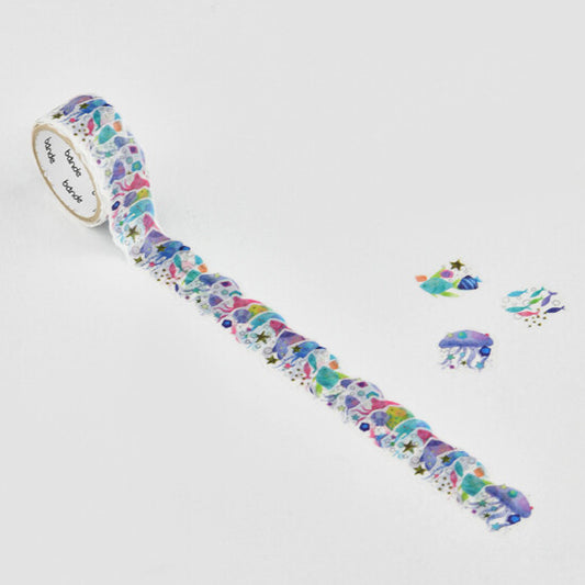Bande Washi Tape Sticker Roll - Shimmering Sea
