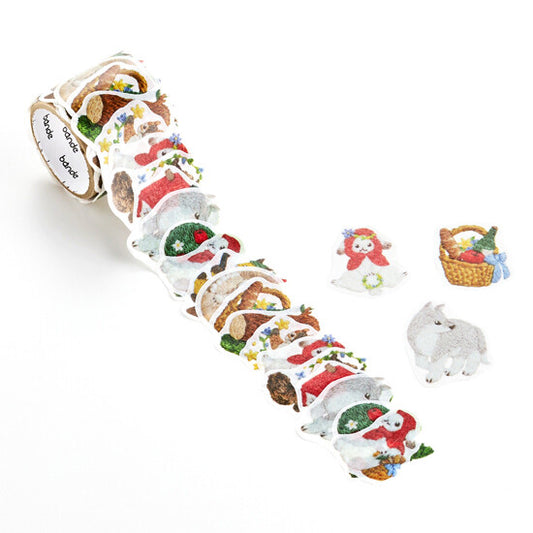 Bande Washi Tape Sticker Roll - Embroidered Forest - Little Red Riding Hood