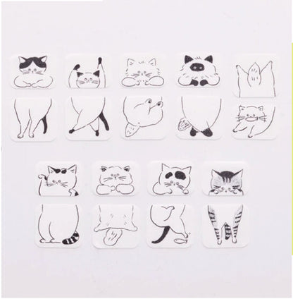 Bande Washi Tape Sticker Roll - Yuru Neko Sando (Cat Sandwich)