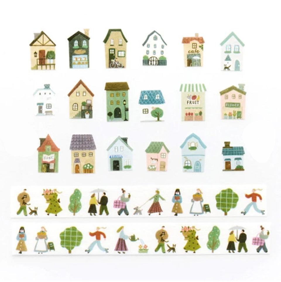 Bande Washi Tape Sticker Roll - Yasashisa Town