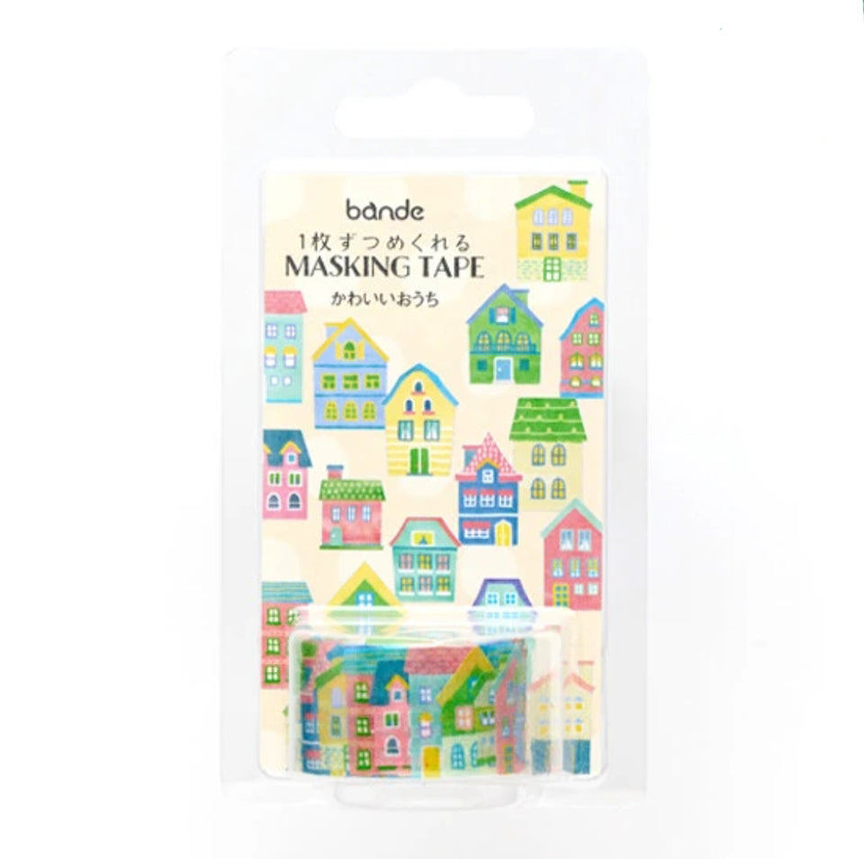 Bande Washi Tape Sticker Roll - Cute House