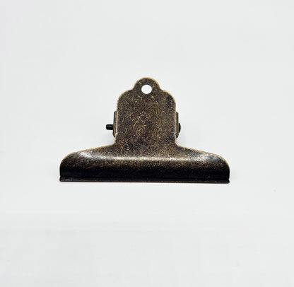 Antique Brass Mountain-Shaped Journal Clip