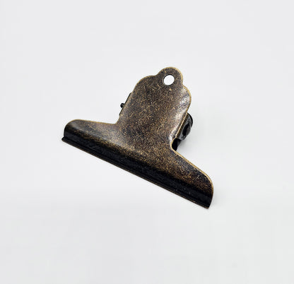 Antique Brass Mountain-Shaped Journal Clip