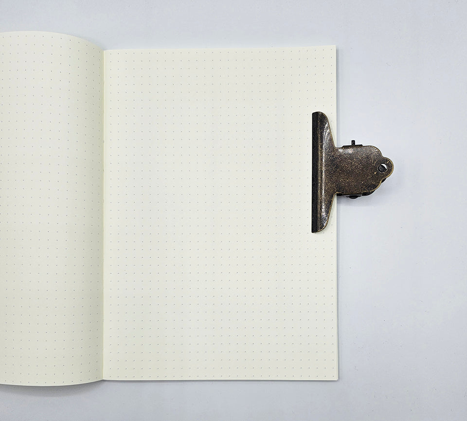 Antique Brass Mountain-Shaped Journal Clip