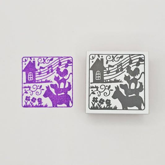 Sanby x Avec Amour - Grimm's Fairy Tales Silhouette Stamps - The Town Musicians of Bremen