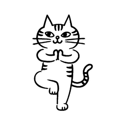 Cat Life Rubber Stamp - Yoga