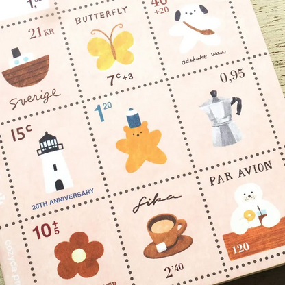 Cozyca - A6 Stamp Notebook - Mariko Fukuoka - Tiny Note