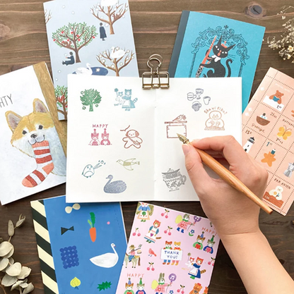 Cozyca - Rubber Stamp - Black Cat Robin - Prim and Proper