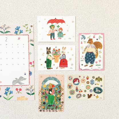 Cozyca - Aiko Fukawa - Brooch Foil-Stamped Postcard