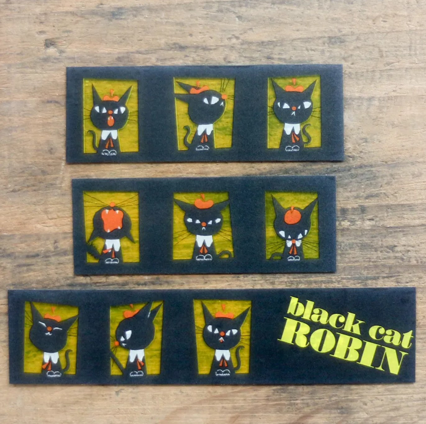 Cozyca Clear Tape - Black Cat Robin - 100 Faces