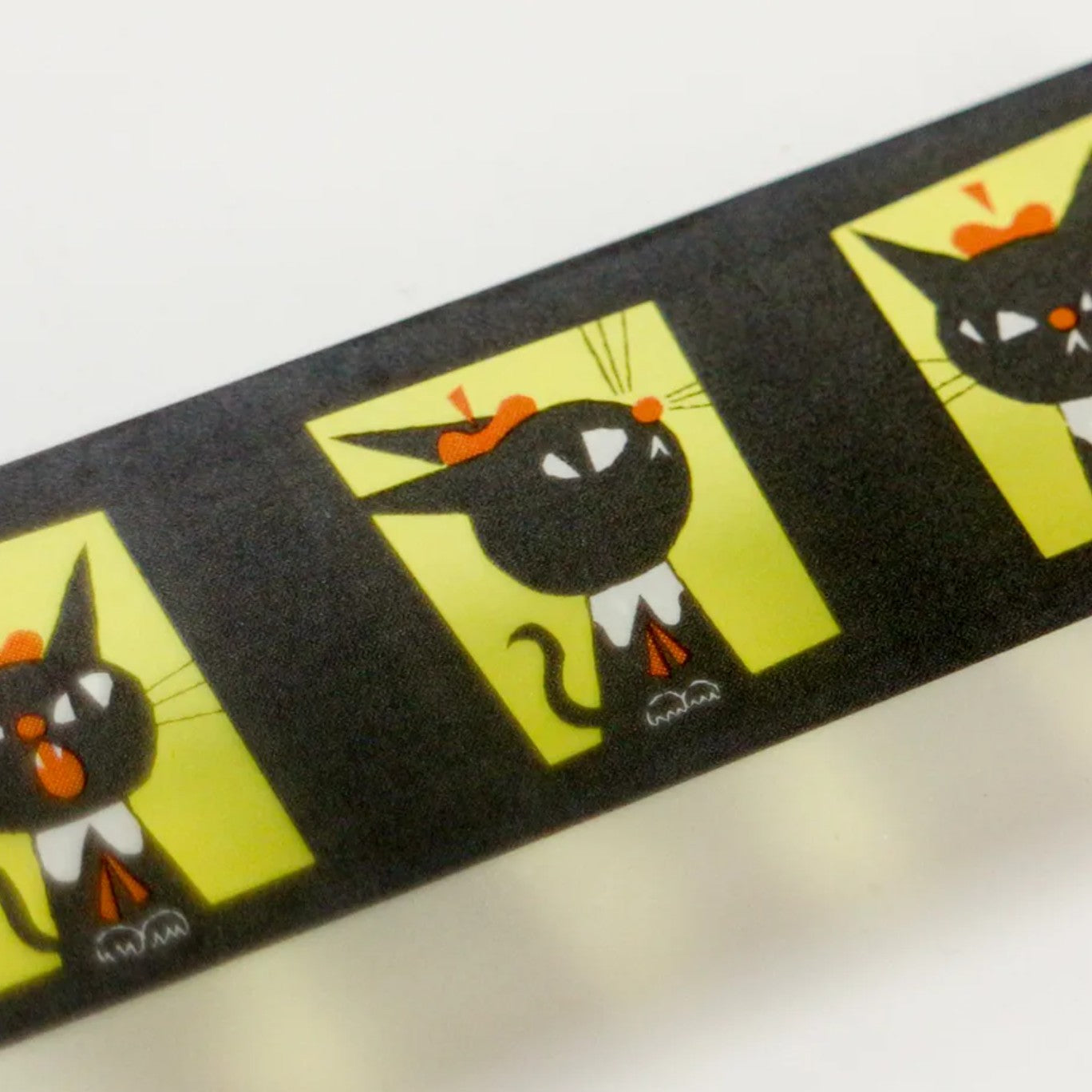 Cozyca Clear Tape - Black Cat Robin - 100 Faces