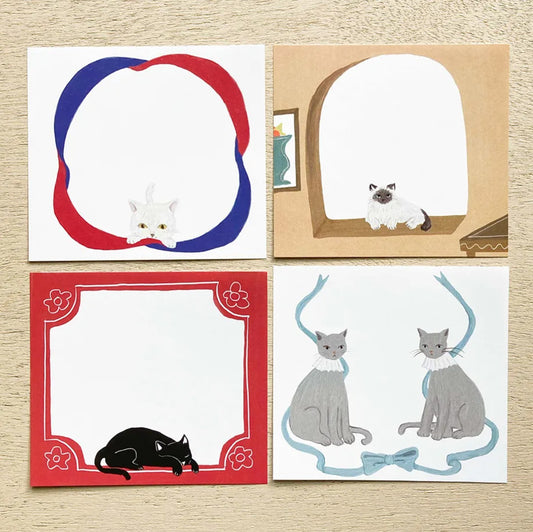 Cozyca  - Violet & Claire - Five Cool Cats Memo Pad