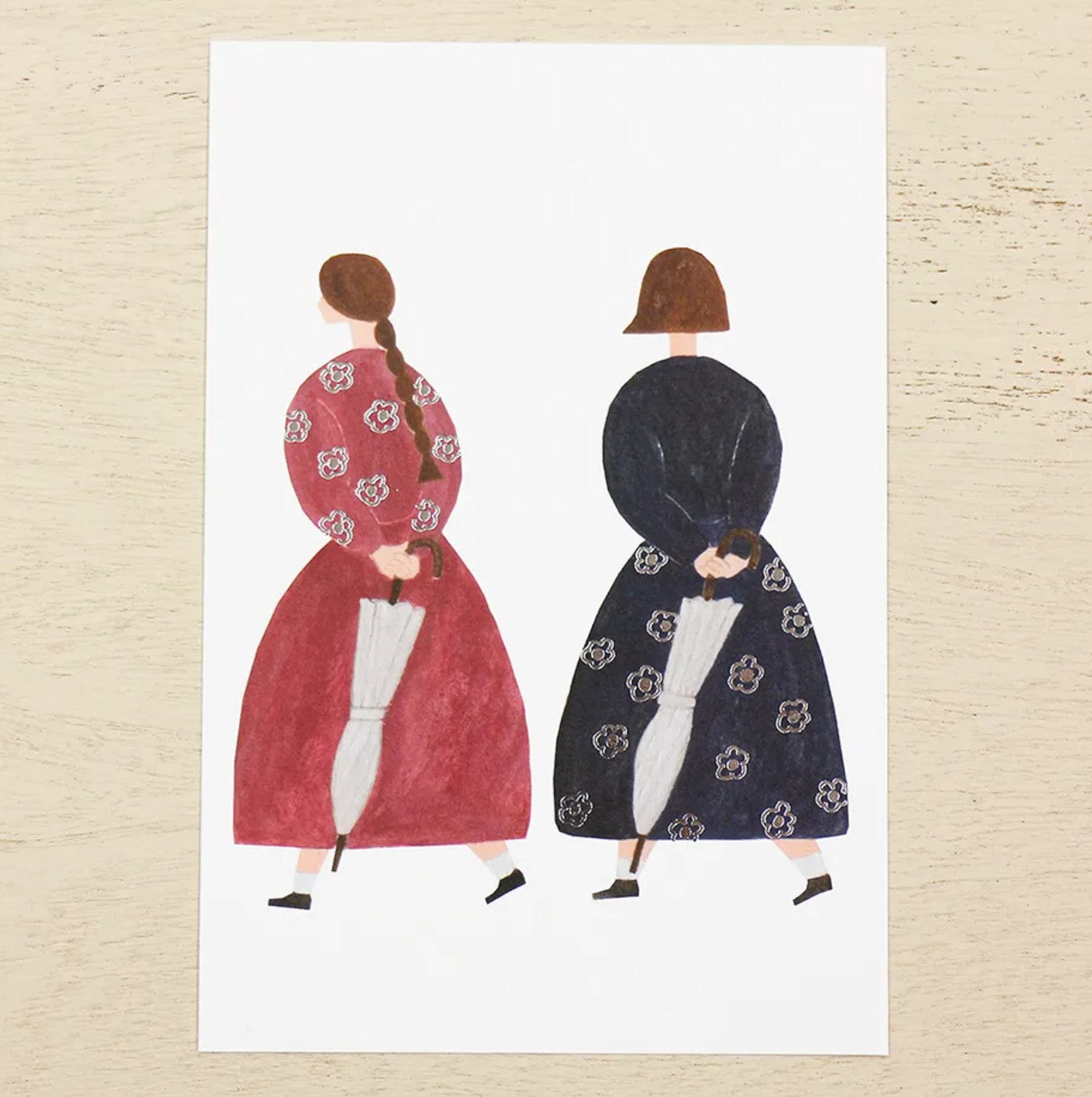 Cozyca - Necktie - About to Rain Foil-Stamped Postcard