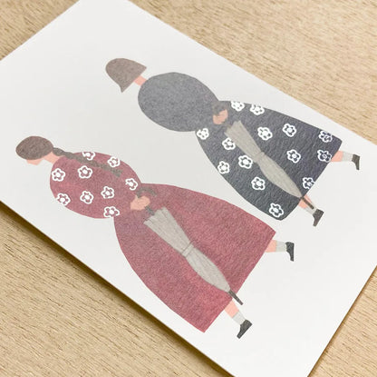 Cozyca - Necktie - About to Rain Foil-Stamped Postcard