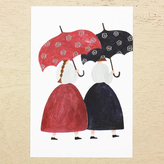 Cozyca - Necktie - Patterned Umbrella Foil-Stamped Postcard