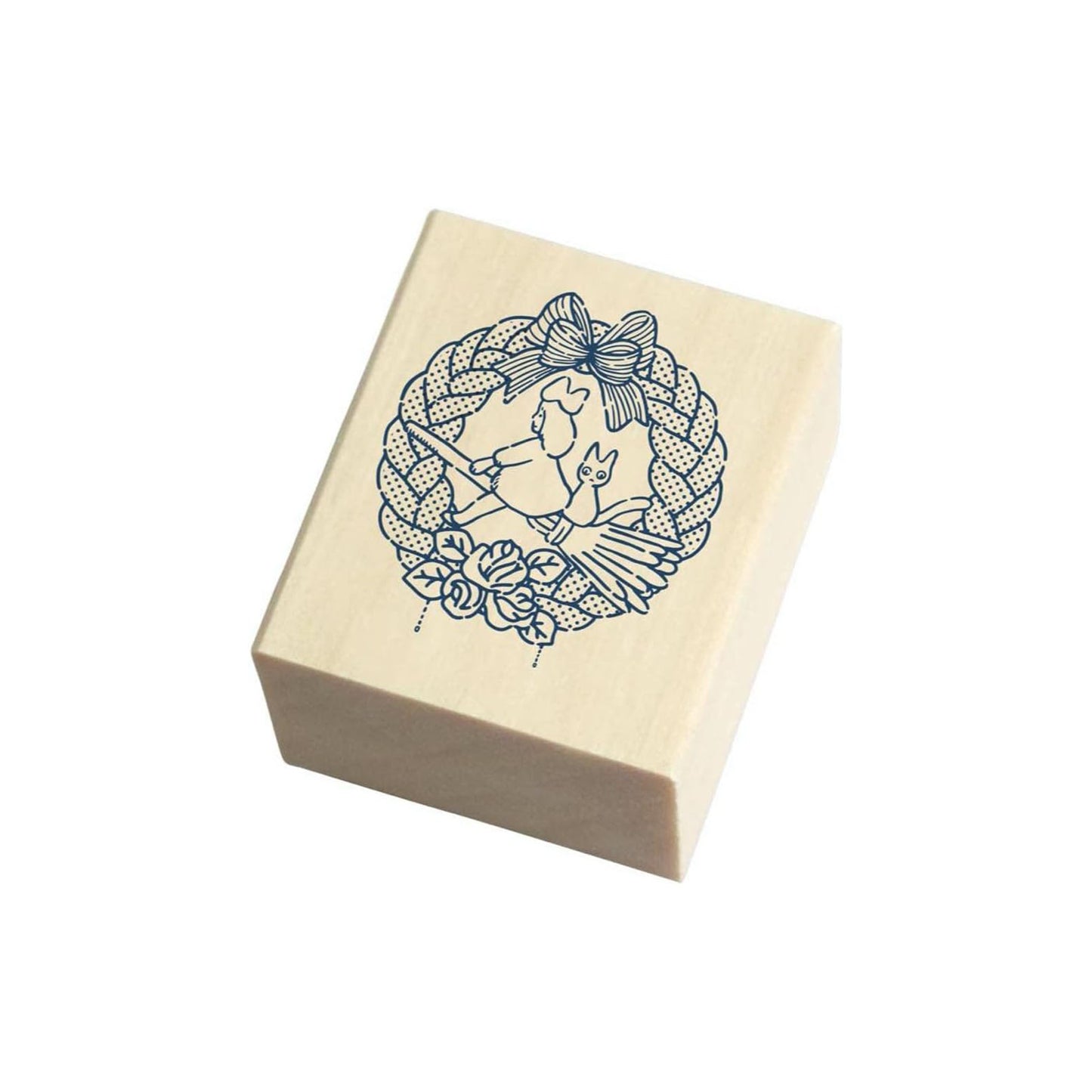 Beverly x Studio Ghibli - Rubber Stamp - Kiki's Delivery Service - Kiki & Jiji Wreath