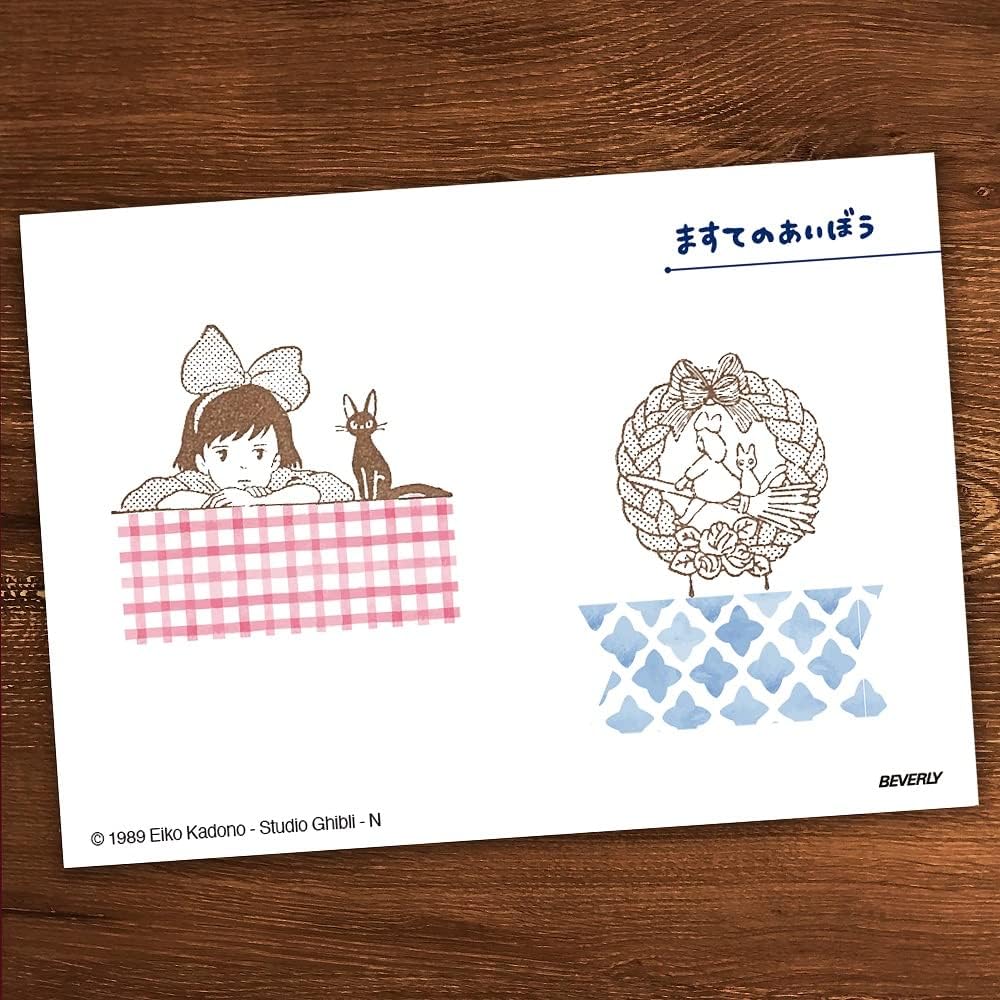 Beverly x Studio Ghibli - Rubber Stamp - Kiki's Delivery Service - Kiki & Jiji Wreath