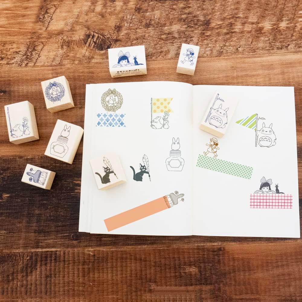 Beverly x Studio Ghibli - Rubber Stamp - Kiki's Delivery Service - Kiki & Jiji Wreath