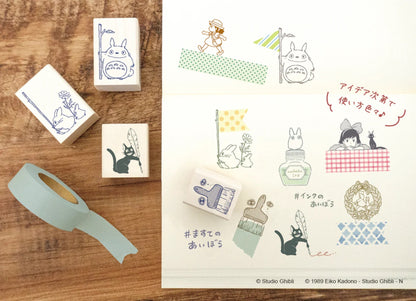 Beverly x Studio Ghibli - Rubber Stamp - Kiki's Delivery Service - Kiki & Jiji Wreath