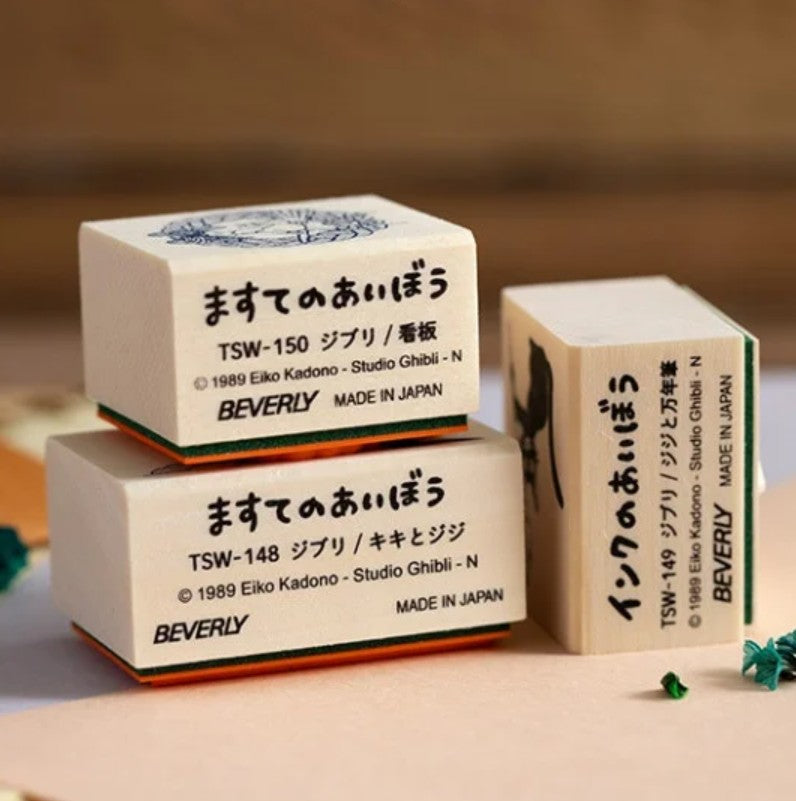 Beverly x Studio Ghibli - Rubber Stamp - Kiki's Delivery Service - Kiki & Jiji Wreath